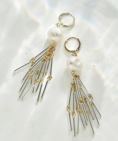 GOLDY ビーズシャワー ロング ピアス