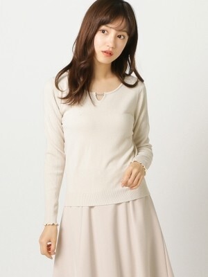 MISCH MASCH ストーンバー付きニット