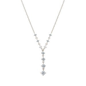 BLOOM ESTELLE シルバー キュービックジルコニア ネックレス