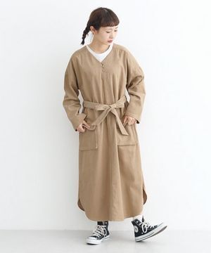 merlot コーデュロイVネックワンピース