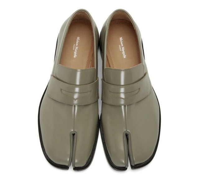 Maison Margiela Green Tabi Advocate Loafers