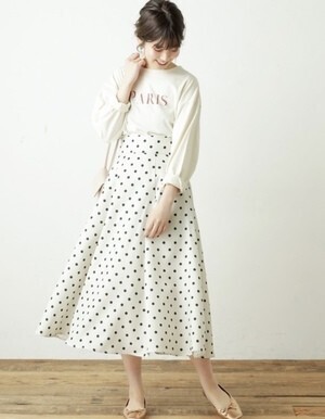 natural couture ドットレトロスカート