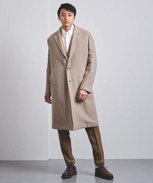 UNITED ARROWS ＜CARUSO＞ ヘリンボーン チェスター