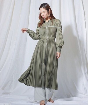 LADYMADE プリーツボリュームシャツワンピース