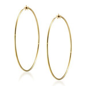 STAR JEWELRY K18ピアス STAR HOOP PIERCED EARRINGS 5.5cm