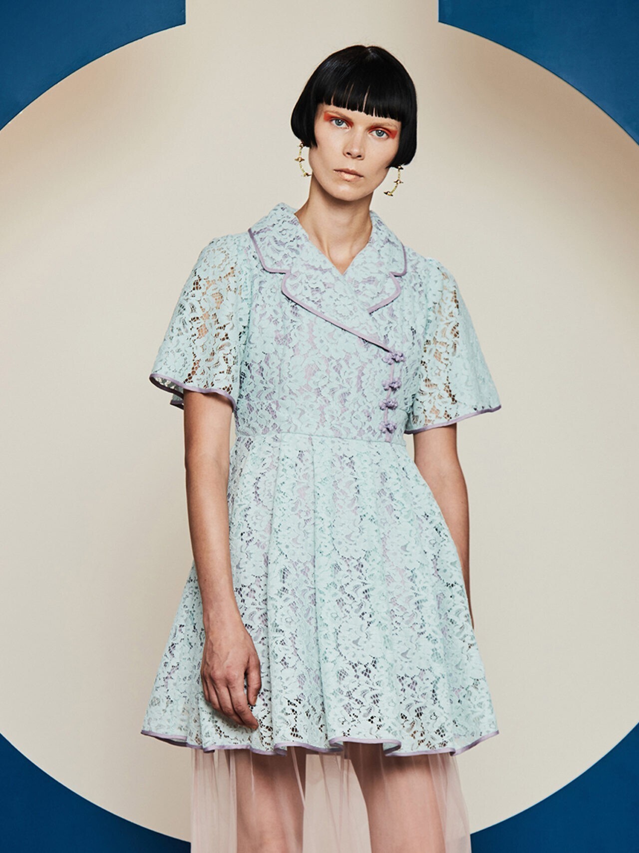 PAMEO POSE Mandarin Button Dress