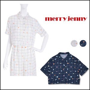 merry jenny モチーフウィンドペンシャツ 半袖