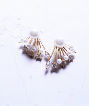 mia trim 【m-231P?】パールキュービック2wayピアス