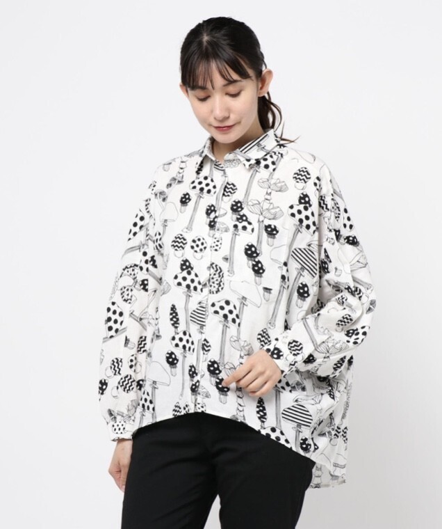 ScoLar キノコ柄シャツ