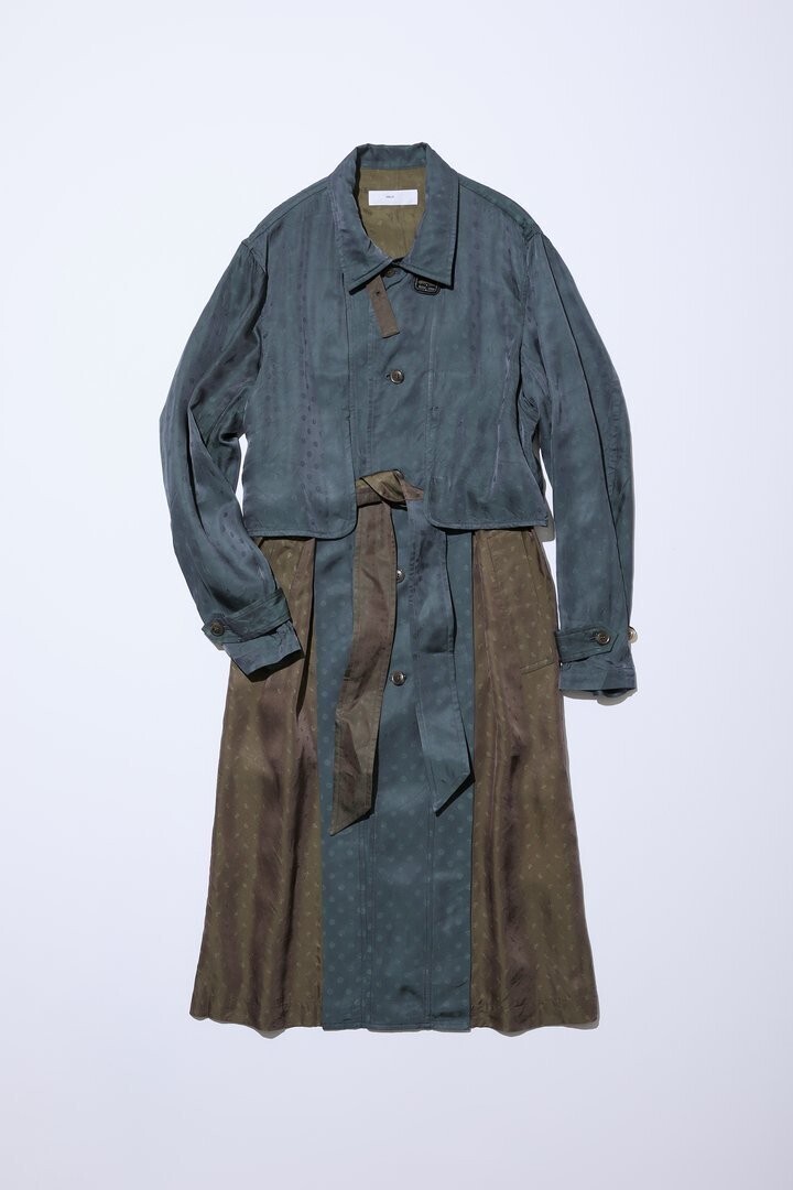 TOGA VIRILIS JACQUARD LONG COAT