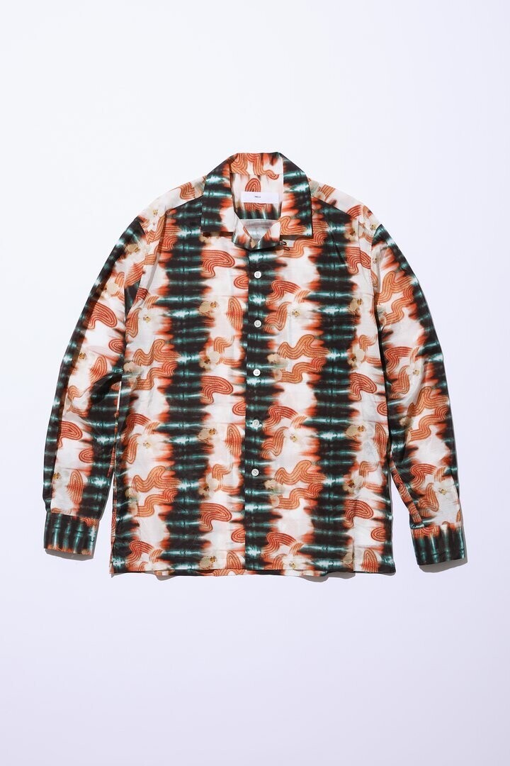 TOGA VIRILIS CUPRA COTTON PRINT SHIRT