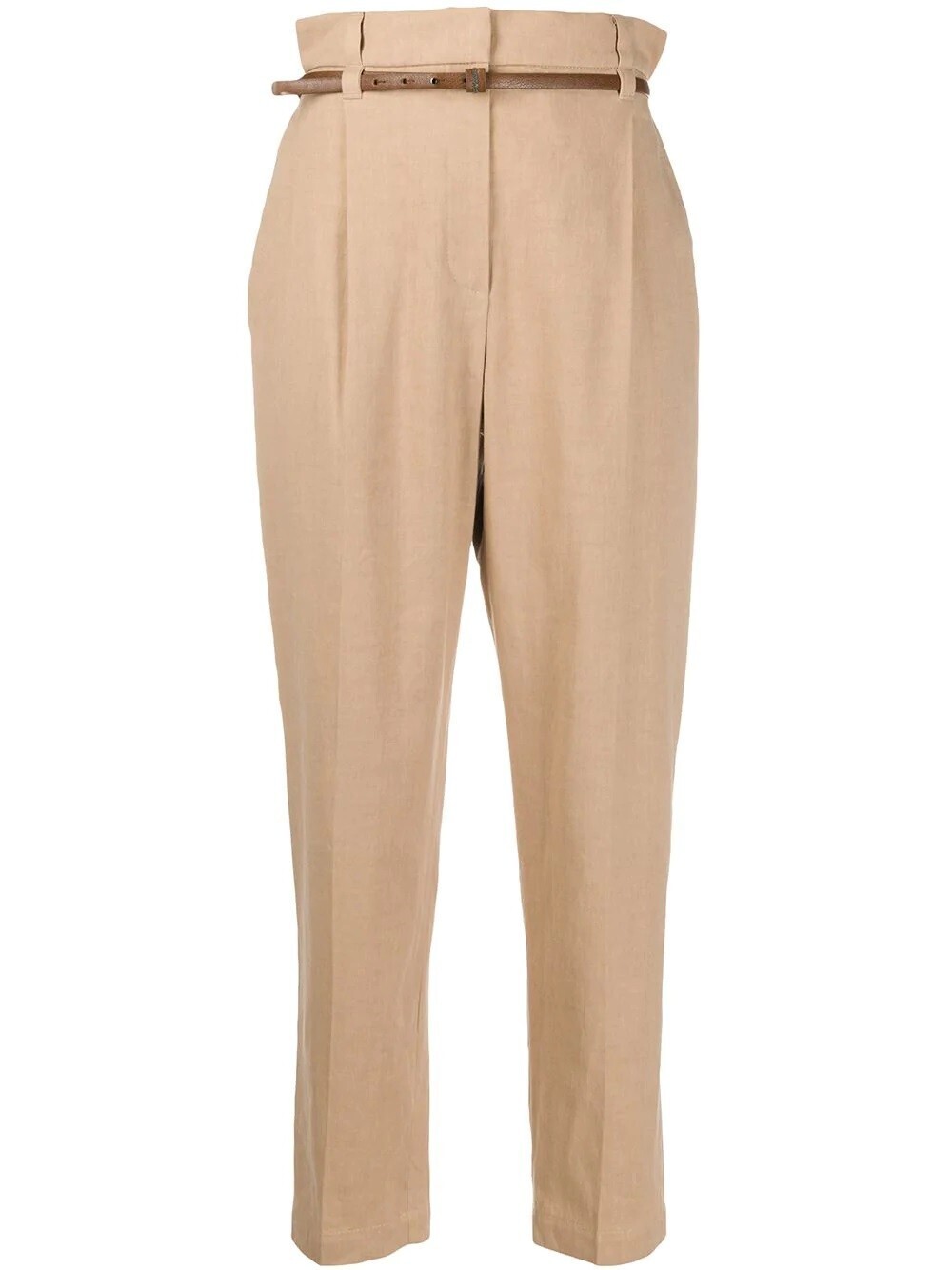 Brunello Cucinelli ベルテッド ハイウエストパンツ