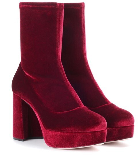 Miu Miu Burgundy Ankle Boots