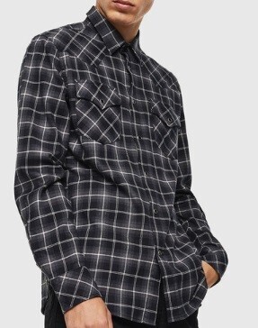 DIESEL メンズ シャツ ライトフラネル
