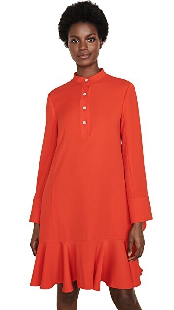 ADEAM Ruffle Shirt Dress