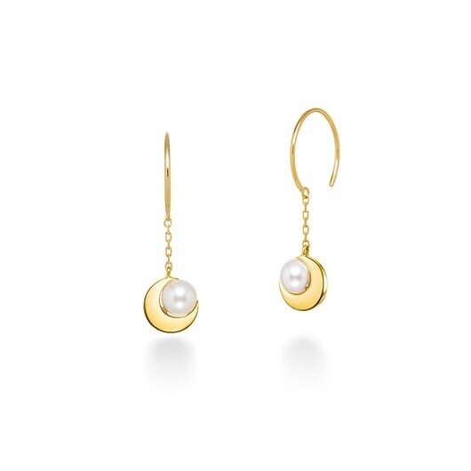 AHKAH クレセントパール ピアス