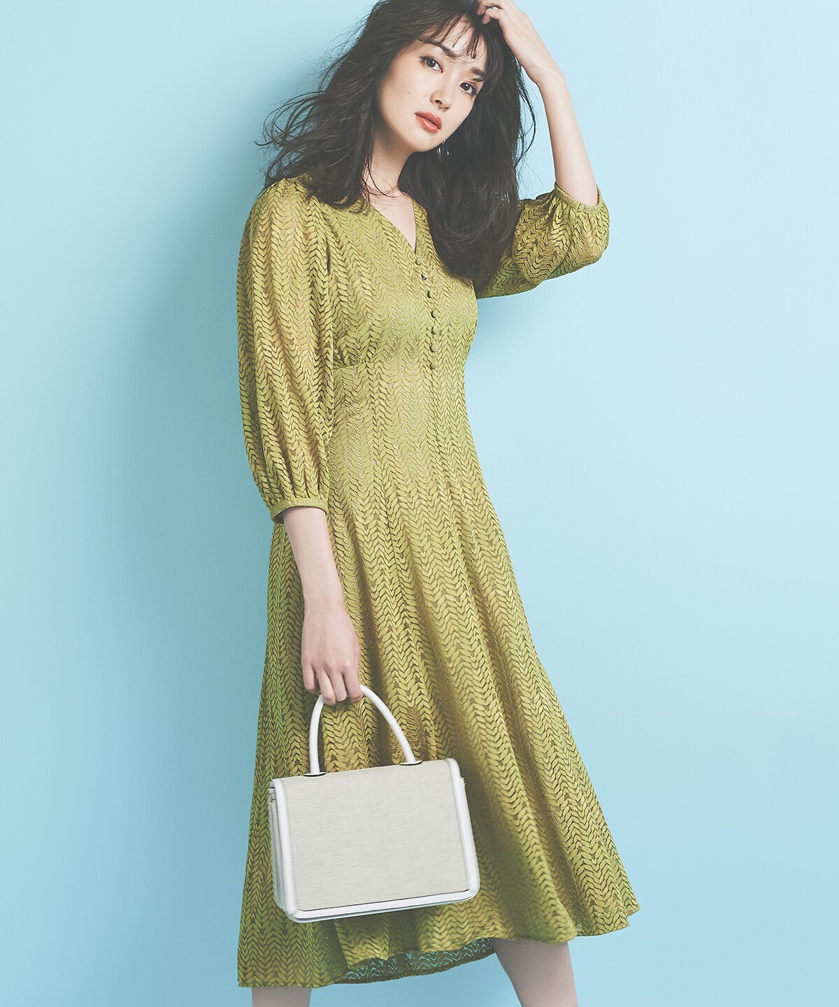 And Couture リーフレースワンピース