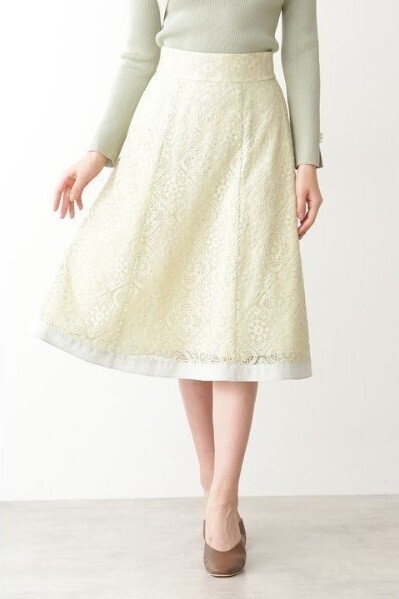 JILLSTUART スクエアレーススカート