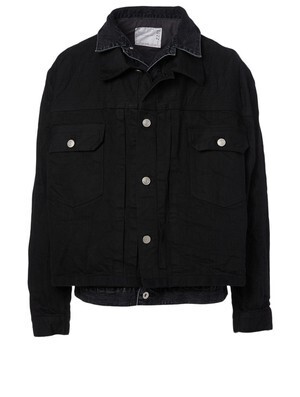 sacai Cotton Layered Denim Jacket