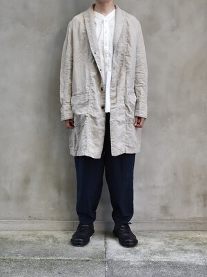 GARMENT REPRODUCTION OF WORKERS AMISH COAT col.flaxen