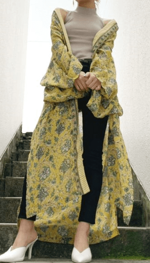 GYDA original flower kimono ロングガウン
