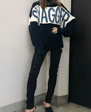 GYDA SWAGGERジャガードニットTOPS
