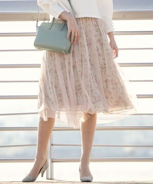 ketty ≪洗濯機で洗える≫2WAYシフォンフラワープリントギャザースカート
