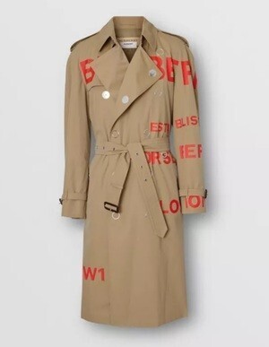 BURBERRY ホースフェリープリント コットンギャバジン トレンチコート