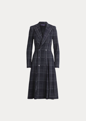 Ralph Lauren Zoie Plaid Wool Day Dress