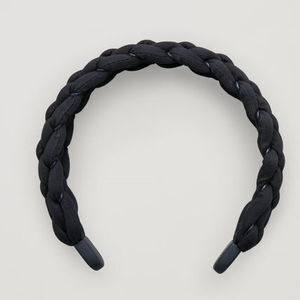 COS BRAIDED COTTON HEADBAND BLUE