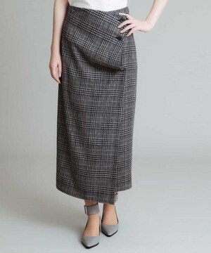 HIROKO KOSHINO グレンチェックストレートスカート