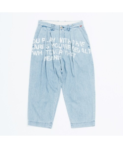 anachronorm TENCIL DENIM TUCK WIDE PANTS