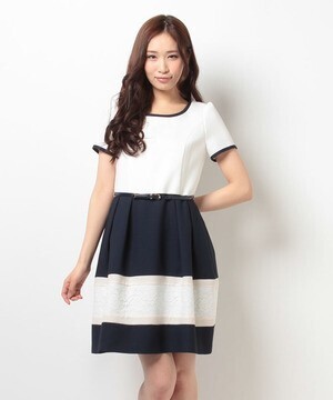 Debut de Fiore MIXバイカラーワンピース