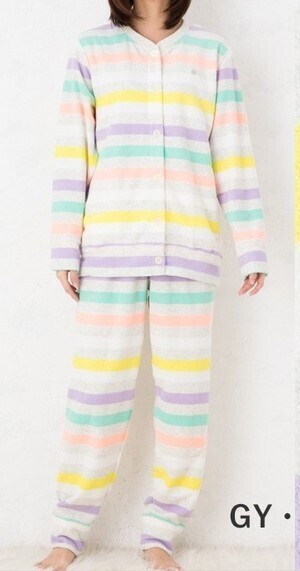 tsumori chisato SLEEP 両面パイル裏起毛ボーダー パジャマ