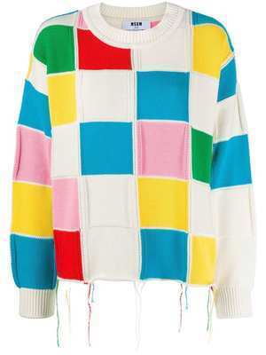 MSGM colour-block knit jumper