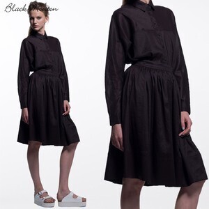 Black Mouton ラミーコットンギャザースカート