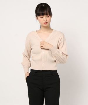 LADYMADE 2WAYプリーツニットカーデトップス