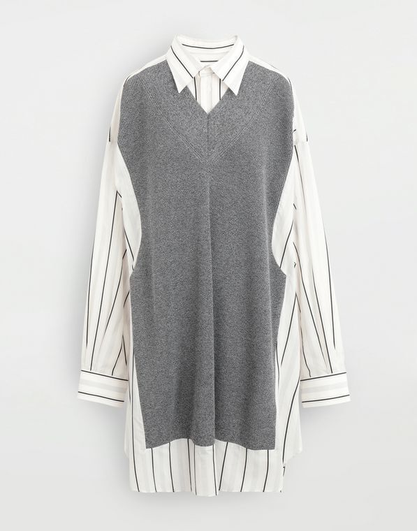 Maison Margiela スプライスド ニット シャツドレス