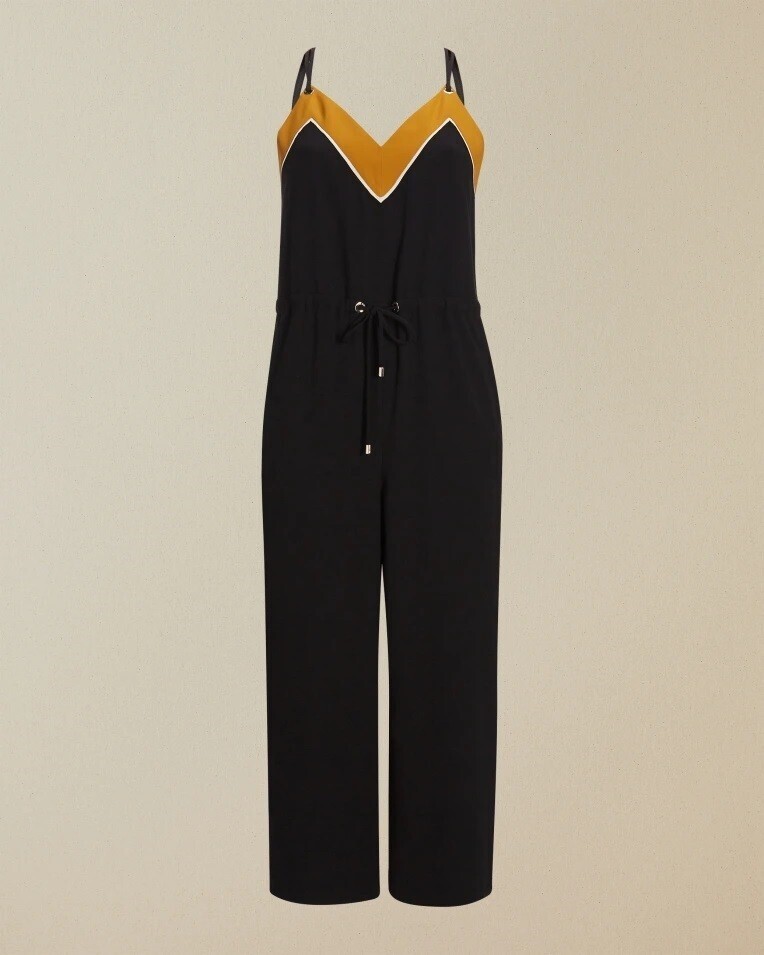 Ted Baker London DARVVA　Slip style contrast side jumpsuit