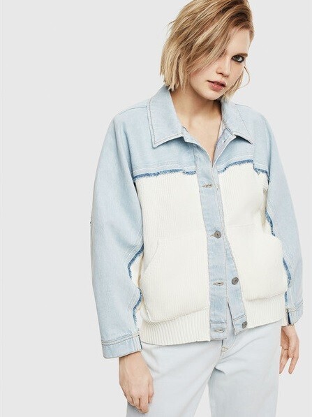 DIESEL ニット ミックス デニムジャケット