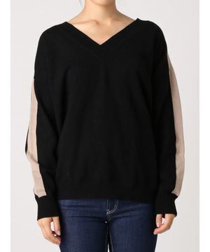 GYDA ショルダーラインVネックニットTOPS