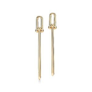TIFFANY & Co. ハードウェア ダブルロングリンク ピアス 18K