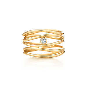 TIFFANY & Co. エルサ・ペレッティ? ウェーブ 5ロウ ダイヤモンド リング