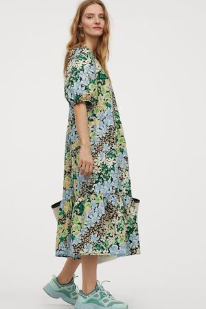 H&M パフスリーブワンピース