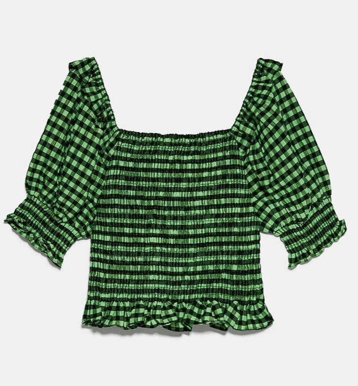 ZARA ギンガムチェックトップ