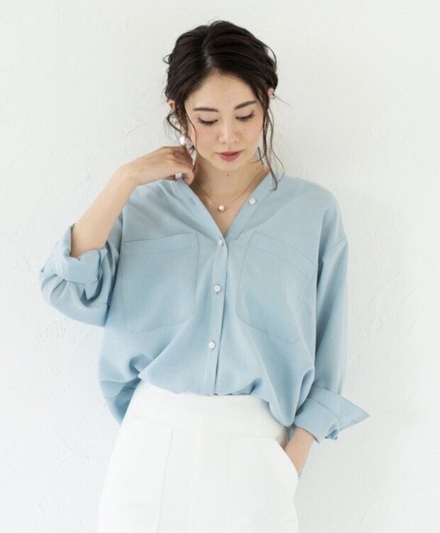 Loungedress レースアップブラウス