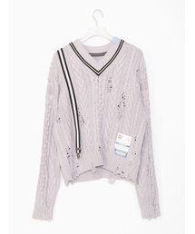 Maison MIHARA YASUHIRO サスペンダーニットプルオーバー