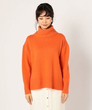 NOLLEY’S カシミヤブレンド天竺タートルプルオーバーニット