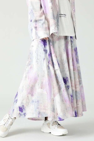 CREOLME ぼかしプリントマキシスカート
