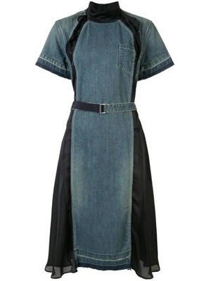 sacai デニムパネル ドレス